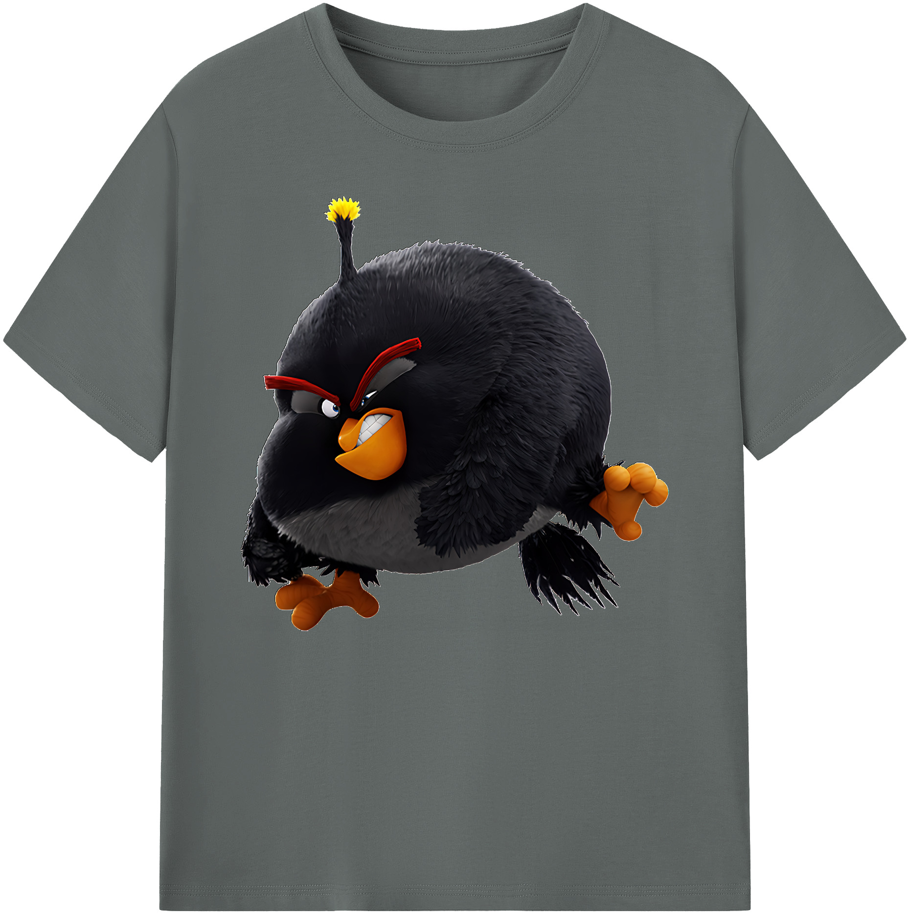 （画像用） Angry Birds アングリーバード 綿100％ メンズ半袖Tシャツ｜肌触りやわらか＆通気性